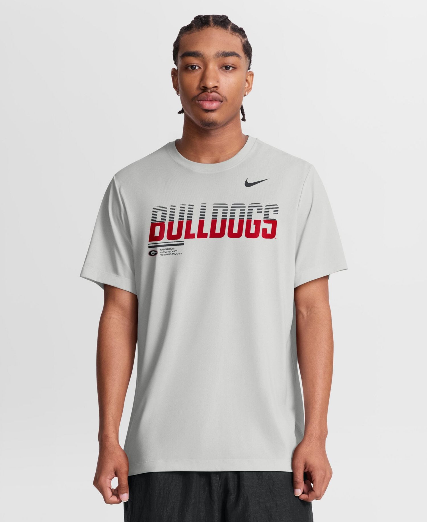 Men's Gray Georgia Bulldogs Sideline Legend Dri-FIT T-Shirt