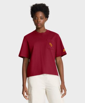 Women's Garnet Florida State Seminoles Legacy Pocket Boxy T-Shirt