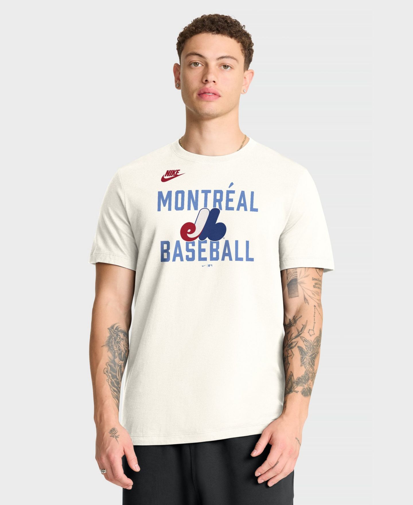 Мужская футболка Nike Cream Montreal Expos Cooperstown Collection ‘70s Inspired — фото 1