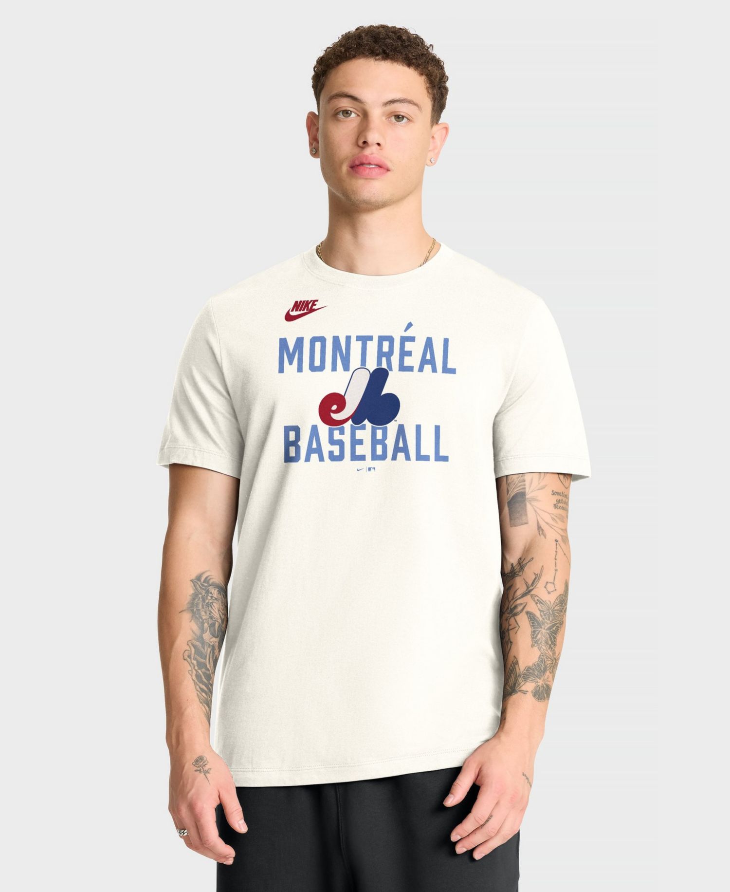 Men's Cream Montreal Expos Cooperstown Collection ‘70s Inspired T-Shirt