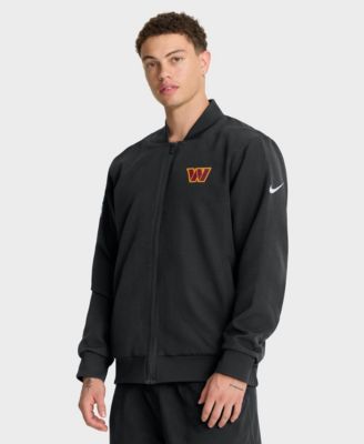 Men's Black Washington Commanders Sideline Powerful Blocking Full-Zip Dri-FIT Bomber Jacket