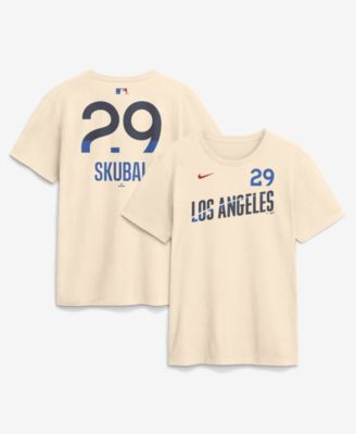 Men's Tarik Skubal Cream Los Angeles Dodgers City Connect Name Number T-Shirt