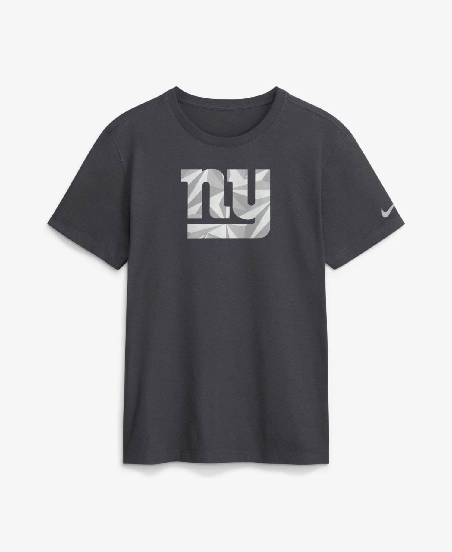 Men's Anthracite New York Giants Fractal Logo T-Shirt