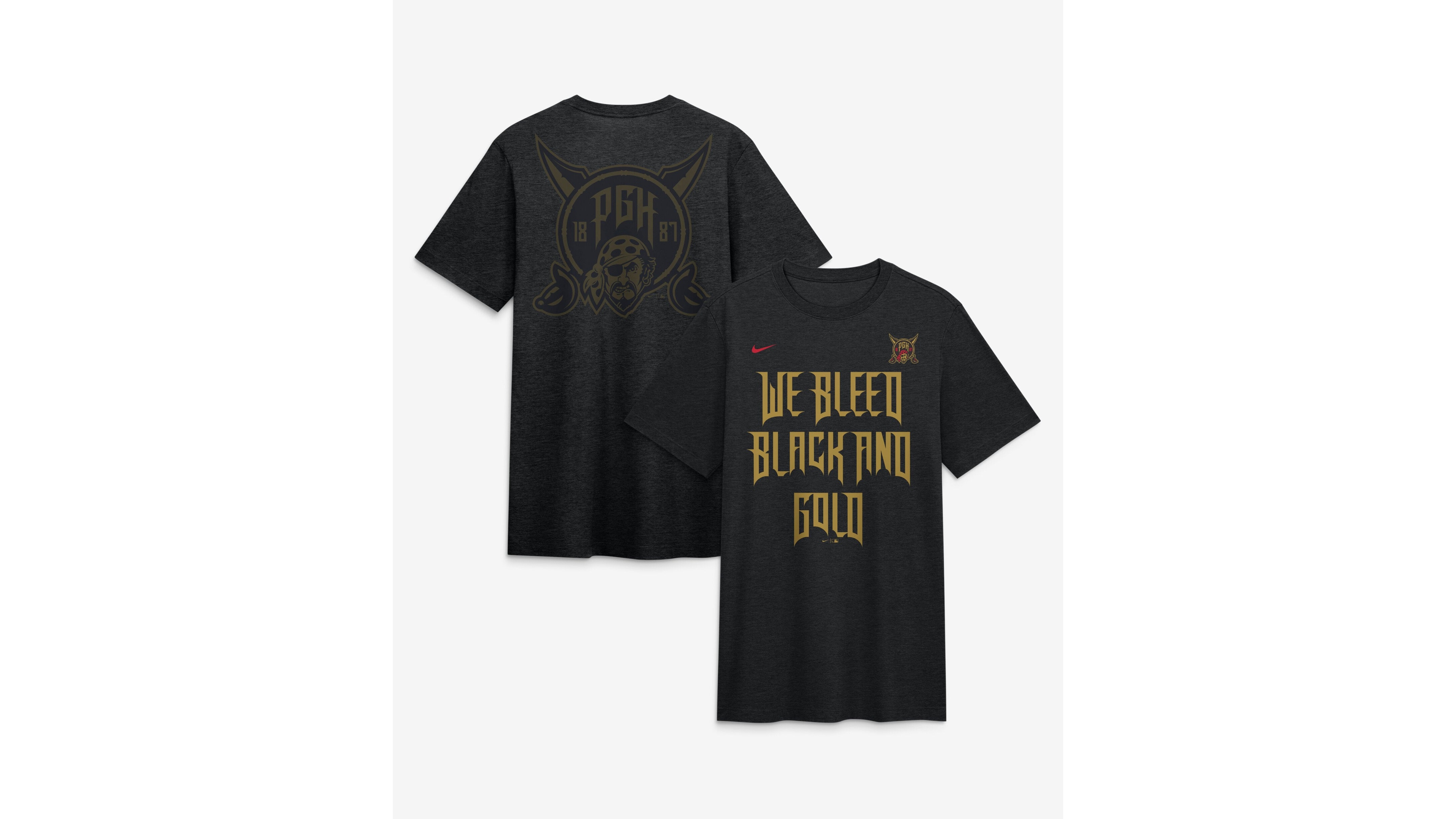 Nike Men's Heather Black Pittsburgh Pirates City Connect Legacy Tri-Blend T-Shirt