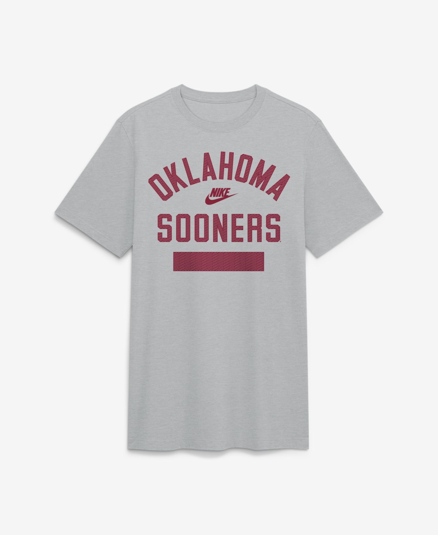 Мужская футболка Nike Heather Gray Oklahoma Sooners Arch Wordmark Legacy Tri-Blend — фото 1