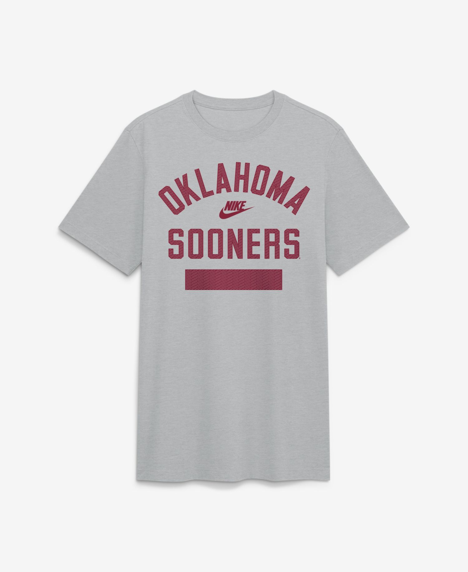 Men's Heather Gray Oklahoma Sooners Arch Wordmark Legacy Tri-Blend T-Shirt