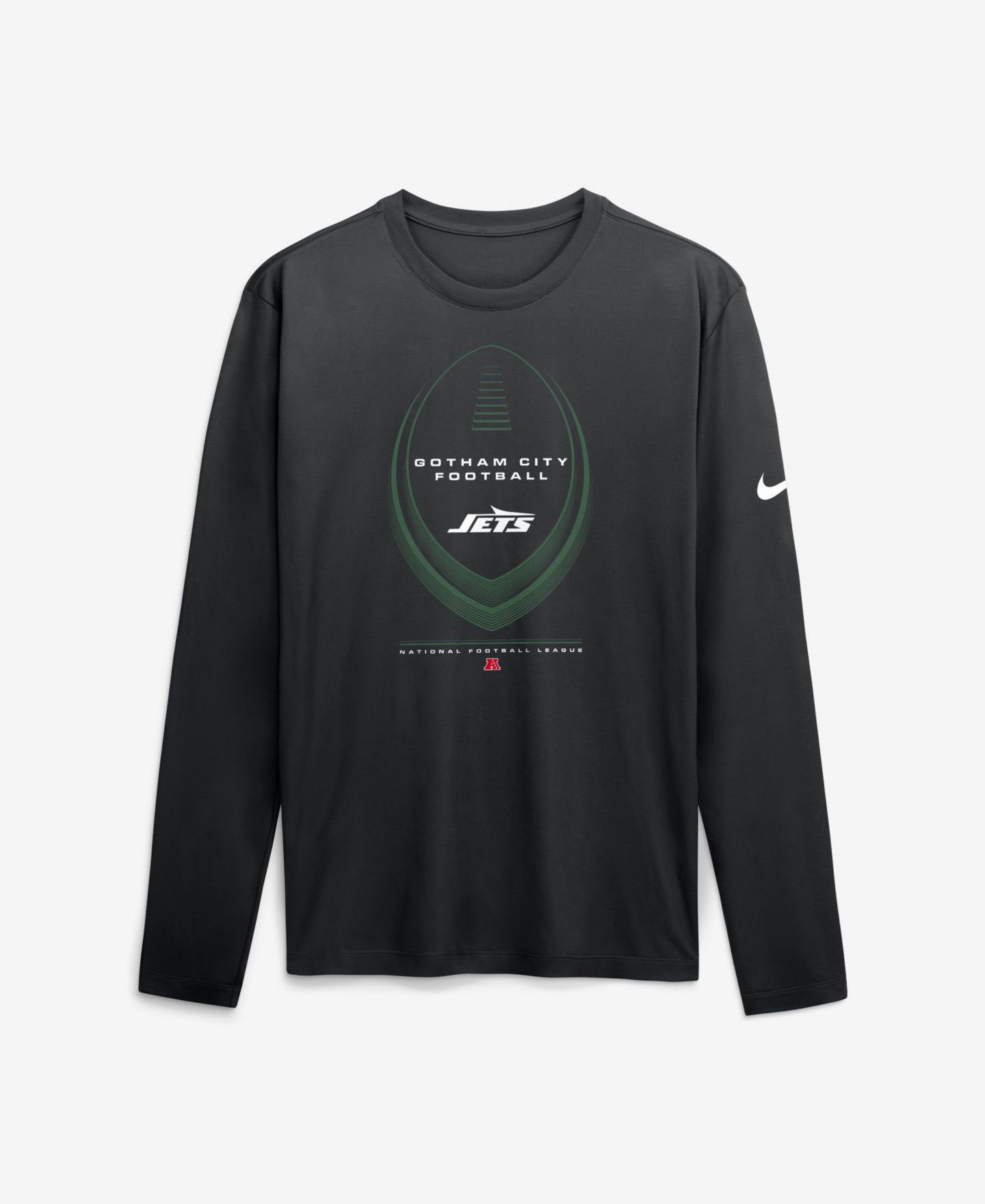 Мужская футболка Nike Black New York Jets Legend Icon Dri-FIT Long Sleeve — фото 4