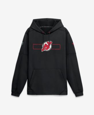 Men's Black New Jersey Devils Authentic Pro Rink Fleece Pullover Hoodie