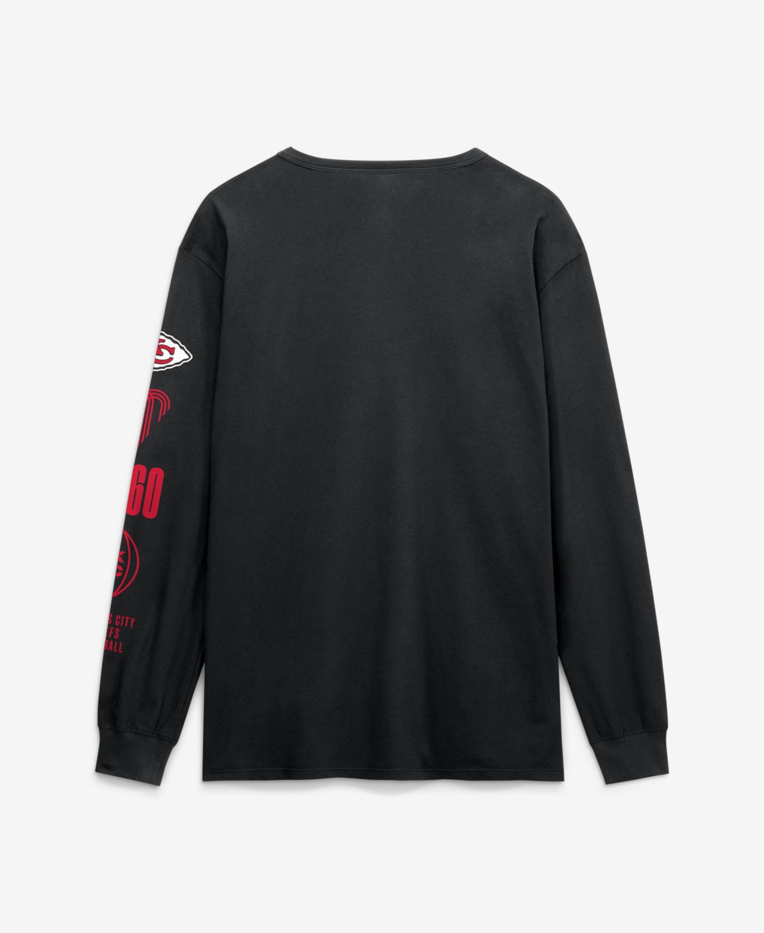 Men's Black Kansas City Chiefs Checkdown Pass Long Sleeve T-Shirt