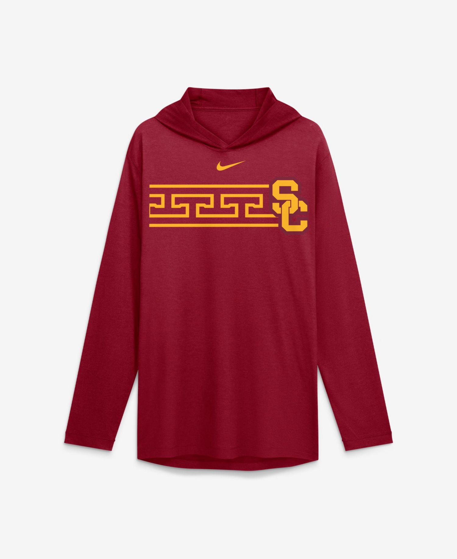 Men's Cardinal USC Trojans Primetime Pattern Tri-Blend Dri-FIT Long Sleeve Hooded T-Shirt