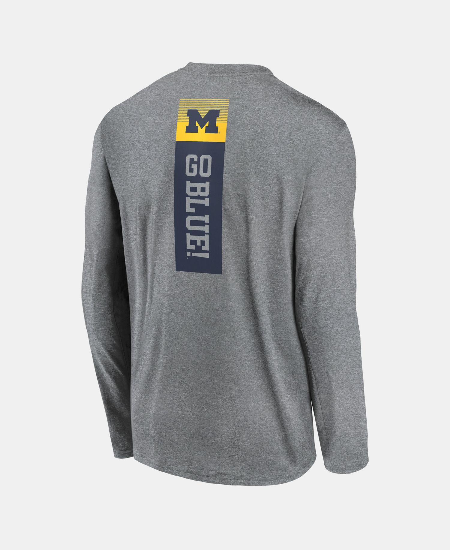 Men's Heather Gray Michigan Wolverines Double Stack Legend Dri-FIT Long Sleeve T-Shirt