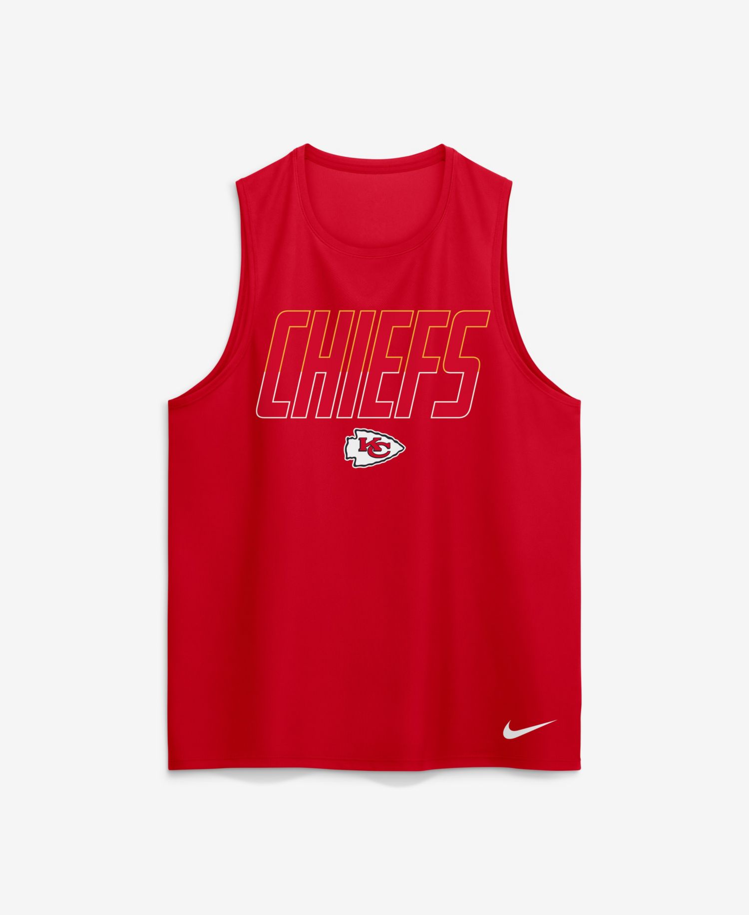 Men's Red Kansas City Chiefs Kickoff Miler Dri-FIT Tank&iquest; Top