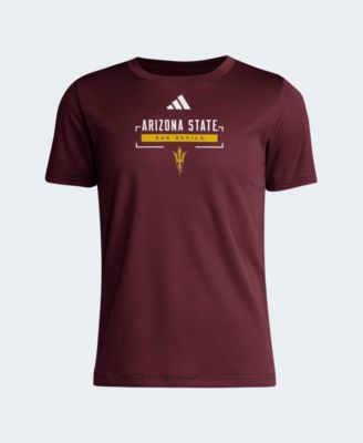 Big Boys and Girls Maroon Arizona State Sun Devils AEROREADY Pre-Game T-Shirt