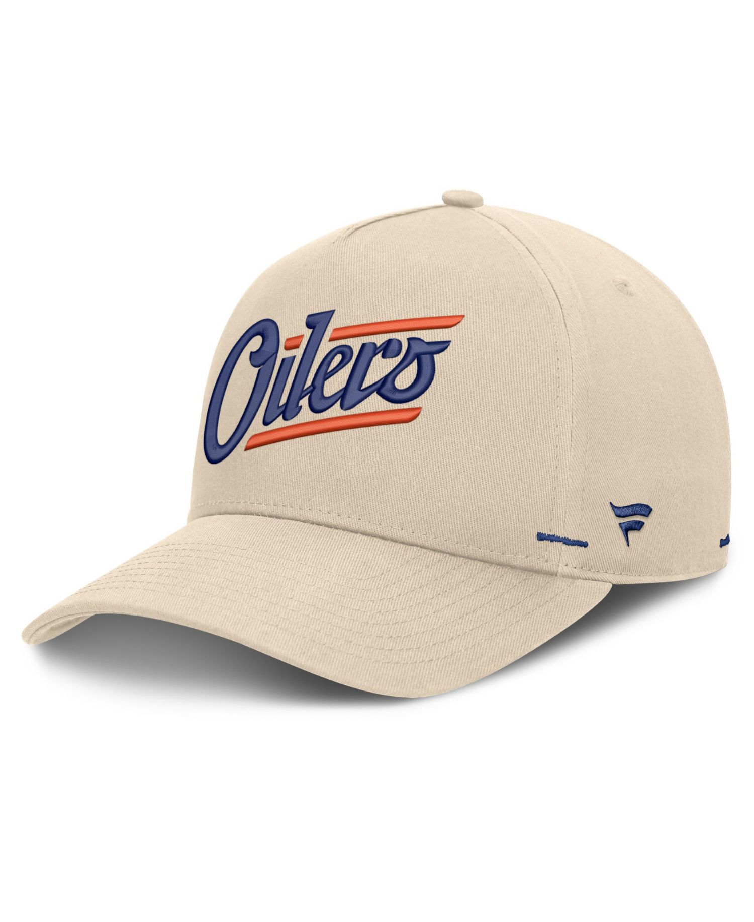 Men's Cream Edmonton Oilers Alternate Authentic Pro Rink A-Frame Adjustable Hat