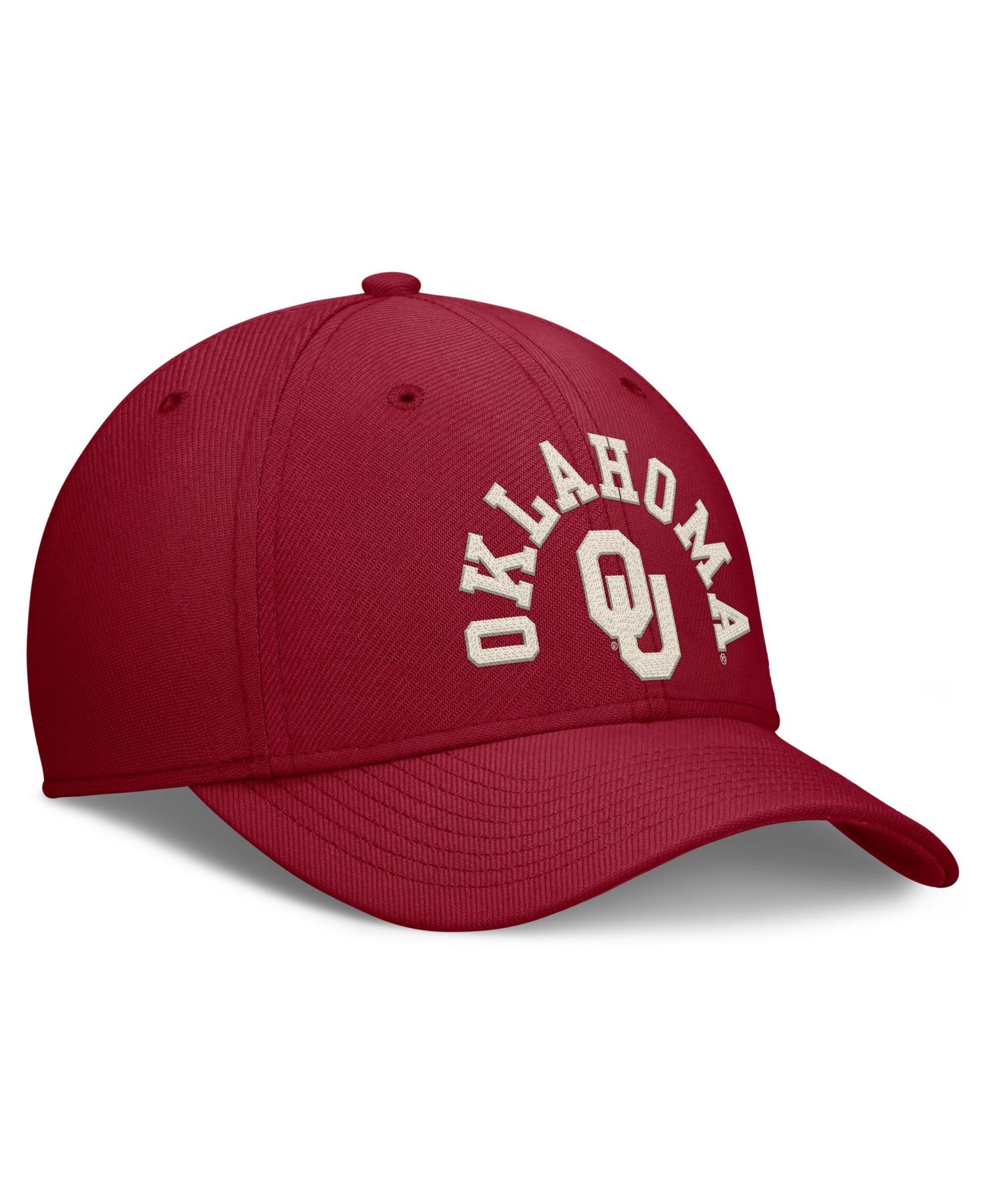 Men's Crimson Oklahoma Sooners Campus Prep Chained Arched Swooshflex Flex Hat