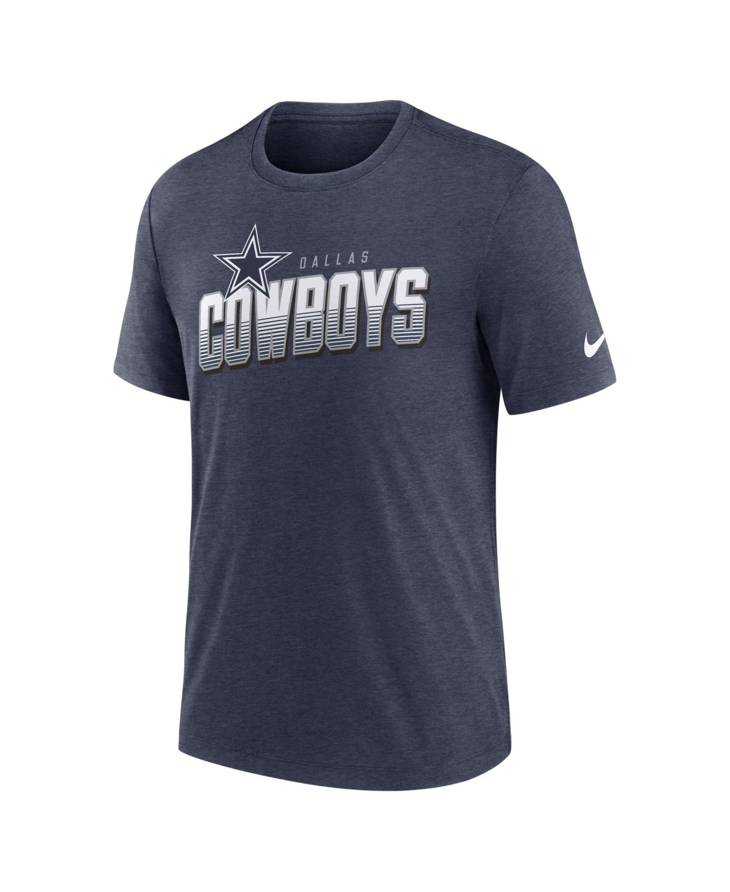 Men's Gray Dallas Cowboys Believe The Game Tri-Blend T-Shirt