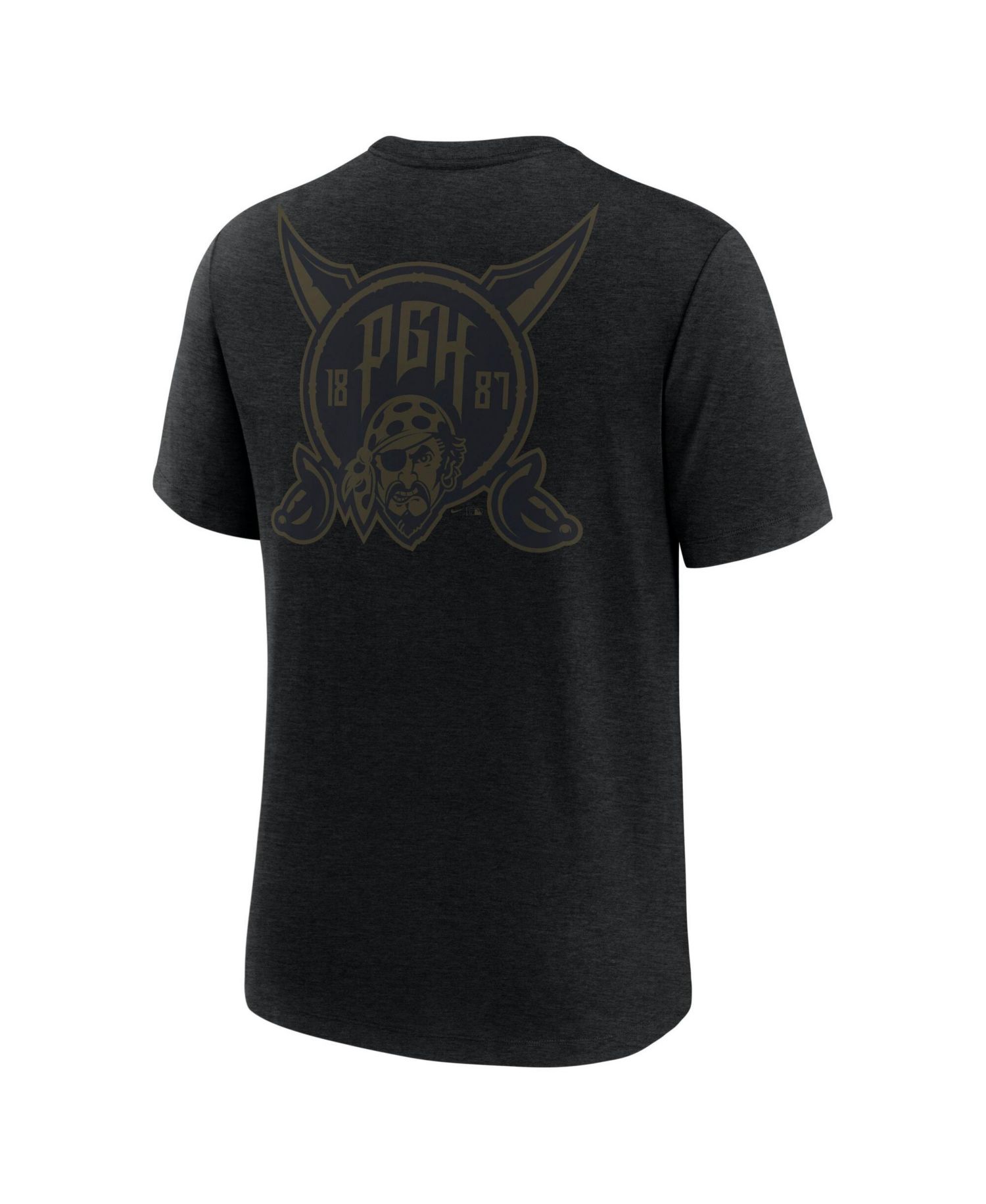 Men's Heather Black Pittsburgh Pirates City Connect Legacy Tri-Blend T-Shirt