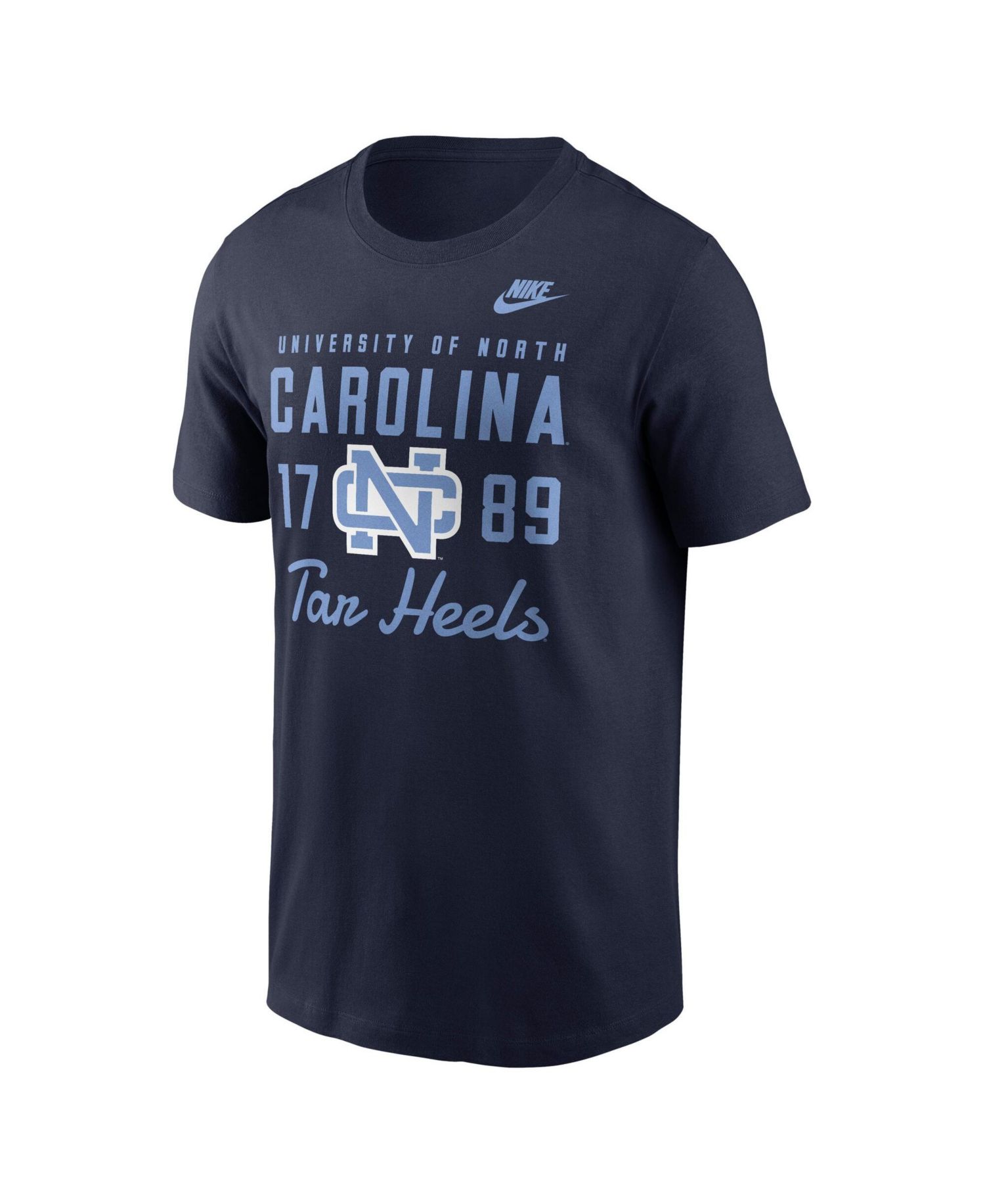 Men's Navy North Carolina Tar Heels Legacy Stacked Established T-Shirt