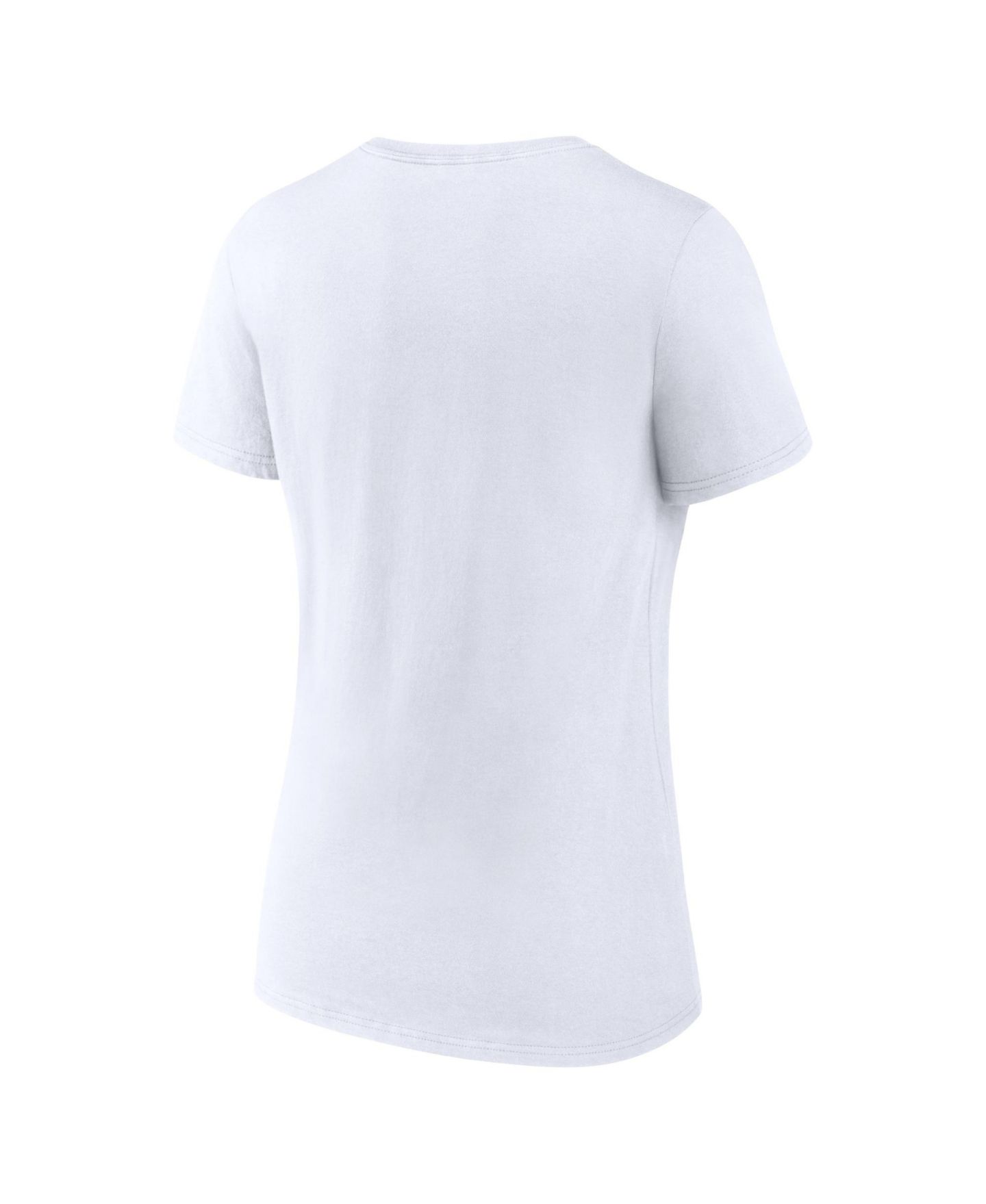 Женская футболка Logo Athletic White Miami Dolphins Primary Logo V-Neck — фото 3