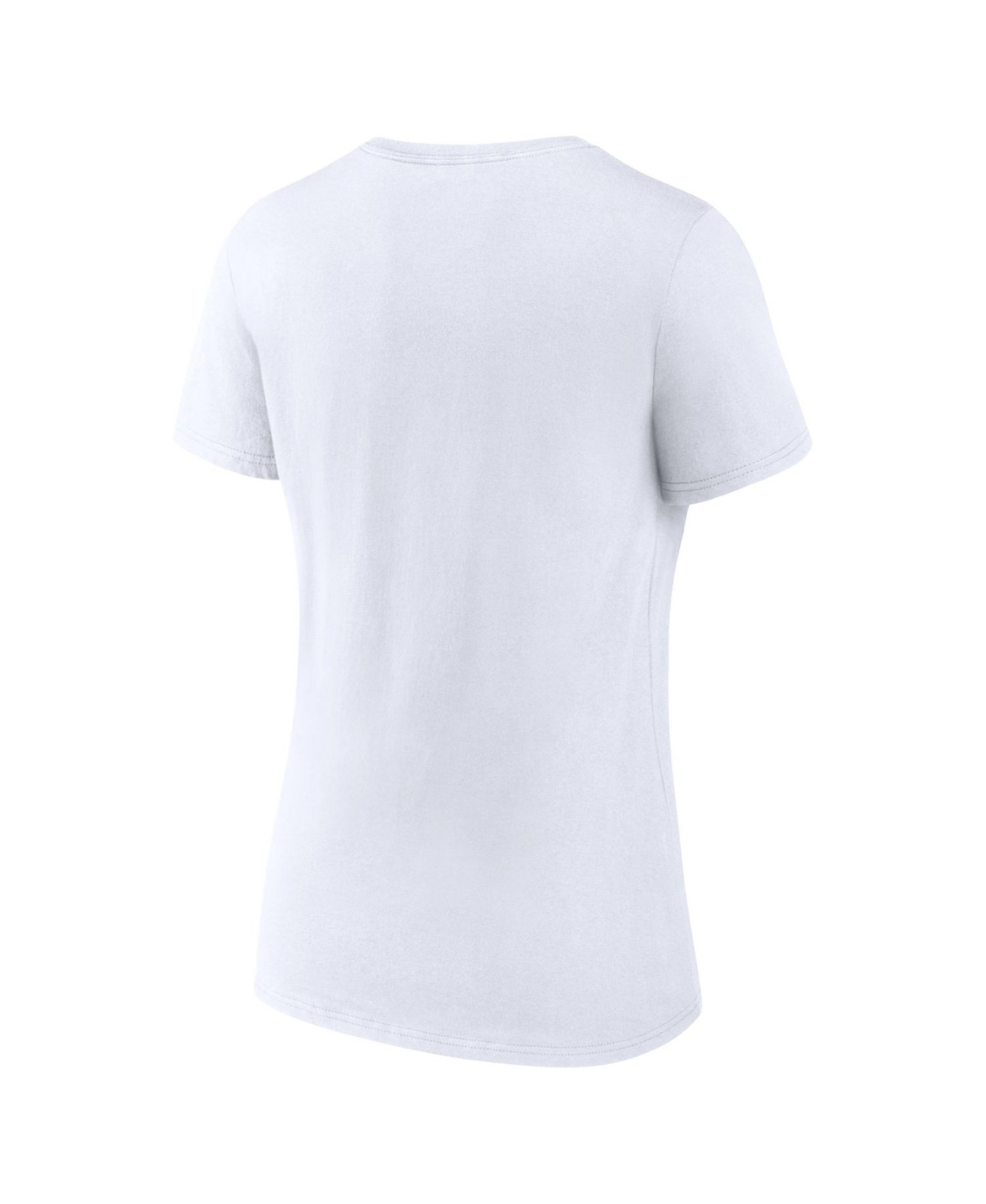 Women's White Miami Dolphins Primary Logo V-Neck T-Shirt
