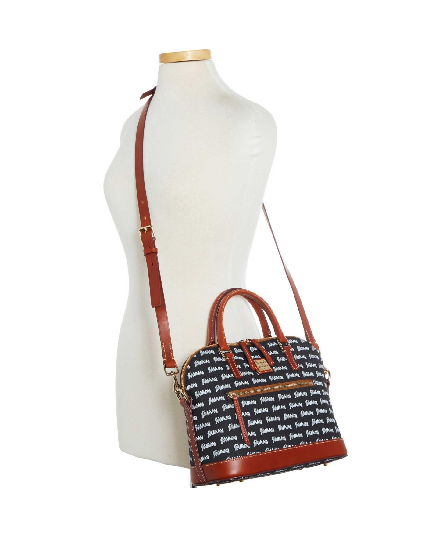 Женская сумка Dooney & Bourke Miami Marlins Signature Domed Zip Satchel Purse — фото 3