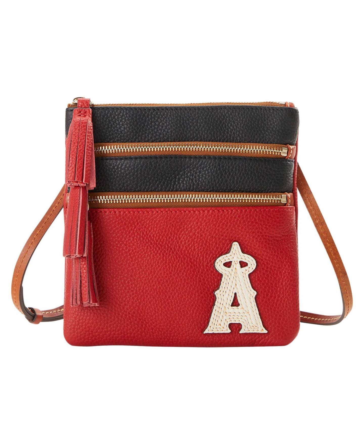 Женская сумка Dooney & Bourke Los Angeles Angels Infield Triple Zip Crossbody Purse — фото 3