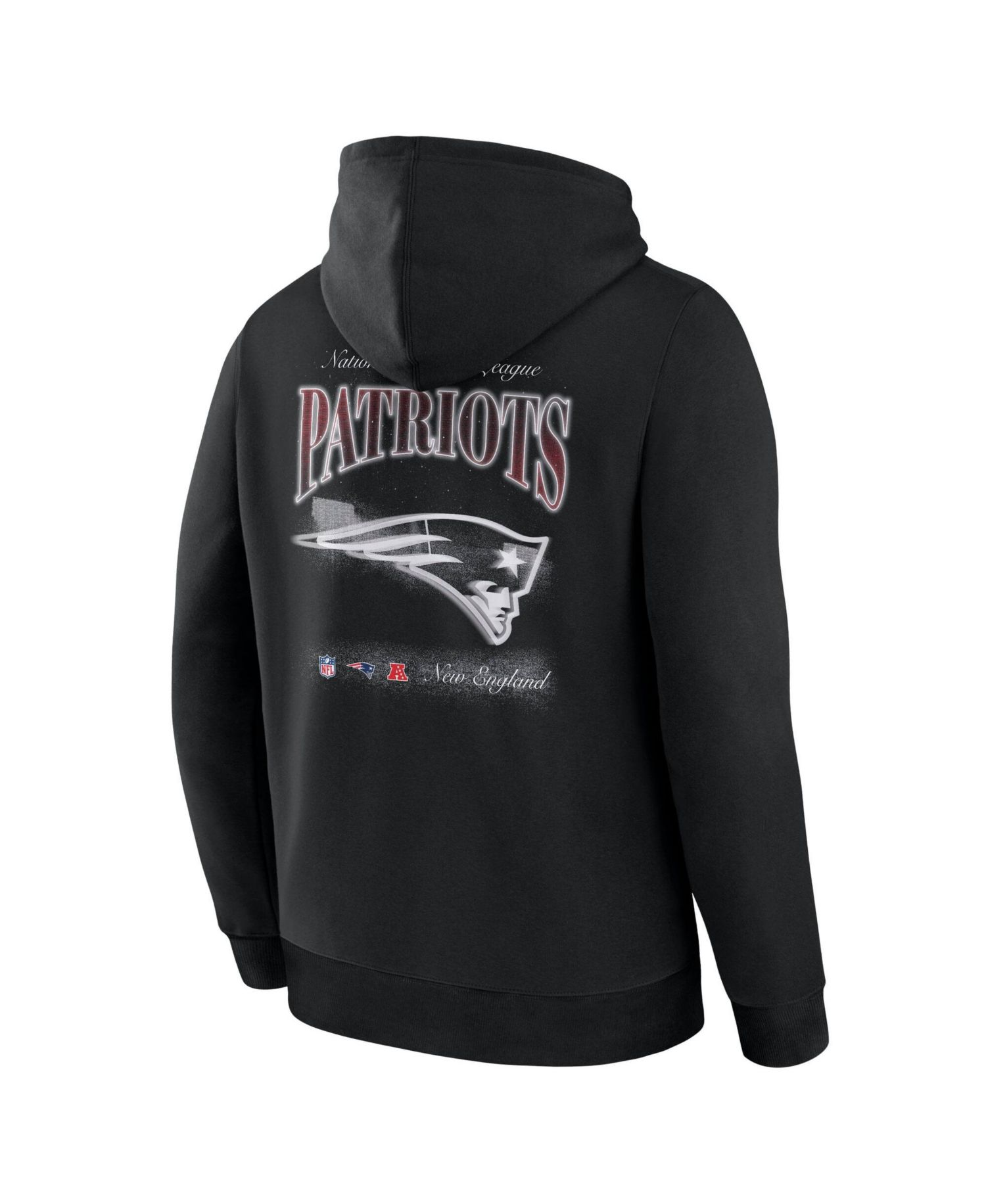 Men's Black New England Patriots Nightfall Long Sleeve Fleece Hoodie