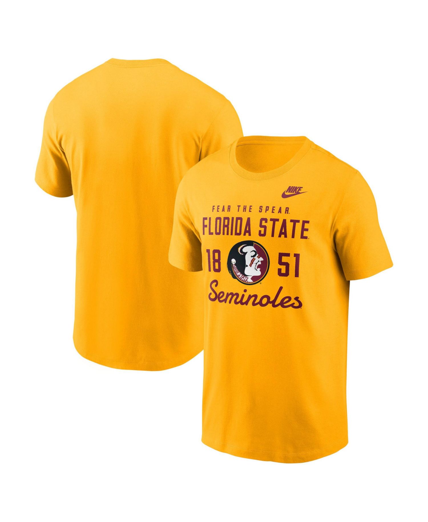 Men's Gold Florida State Seminoles Legacy Stacked Established T-Shirt