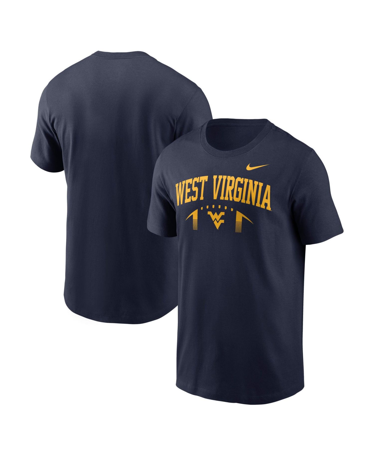 Men's Navy West Virginia Mountaineers Primetime Football Icon T-Shirt