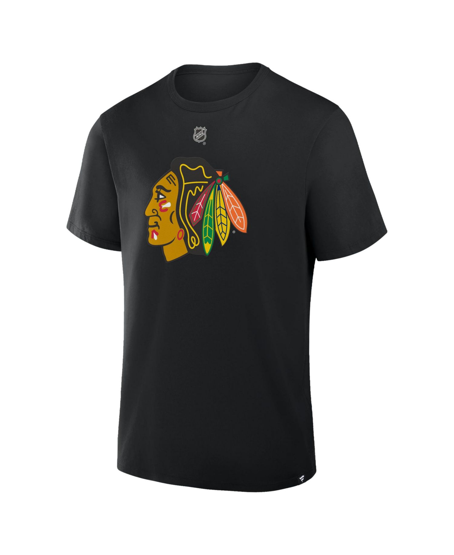 Men's Connor Bedard Black Chicago Blackhawks Authentic Stack Name Number T-Shirt
