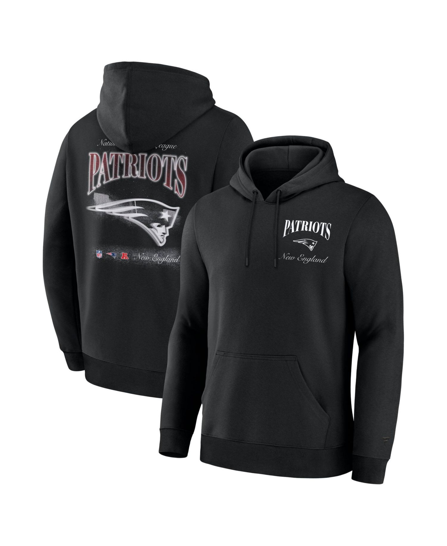 Men's Black New England Patriots Nightfall Long Sleeve Fleece Hoodie