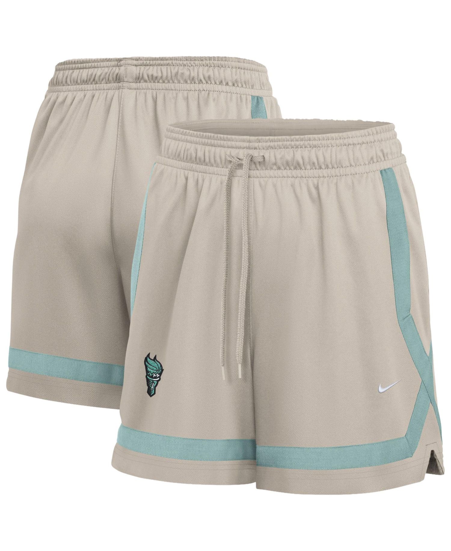 Women's Cream New York Liberty Studio Fleece Shorts