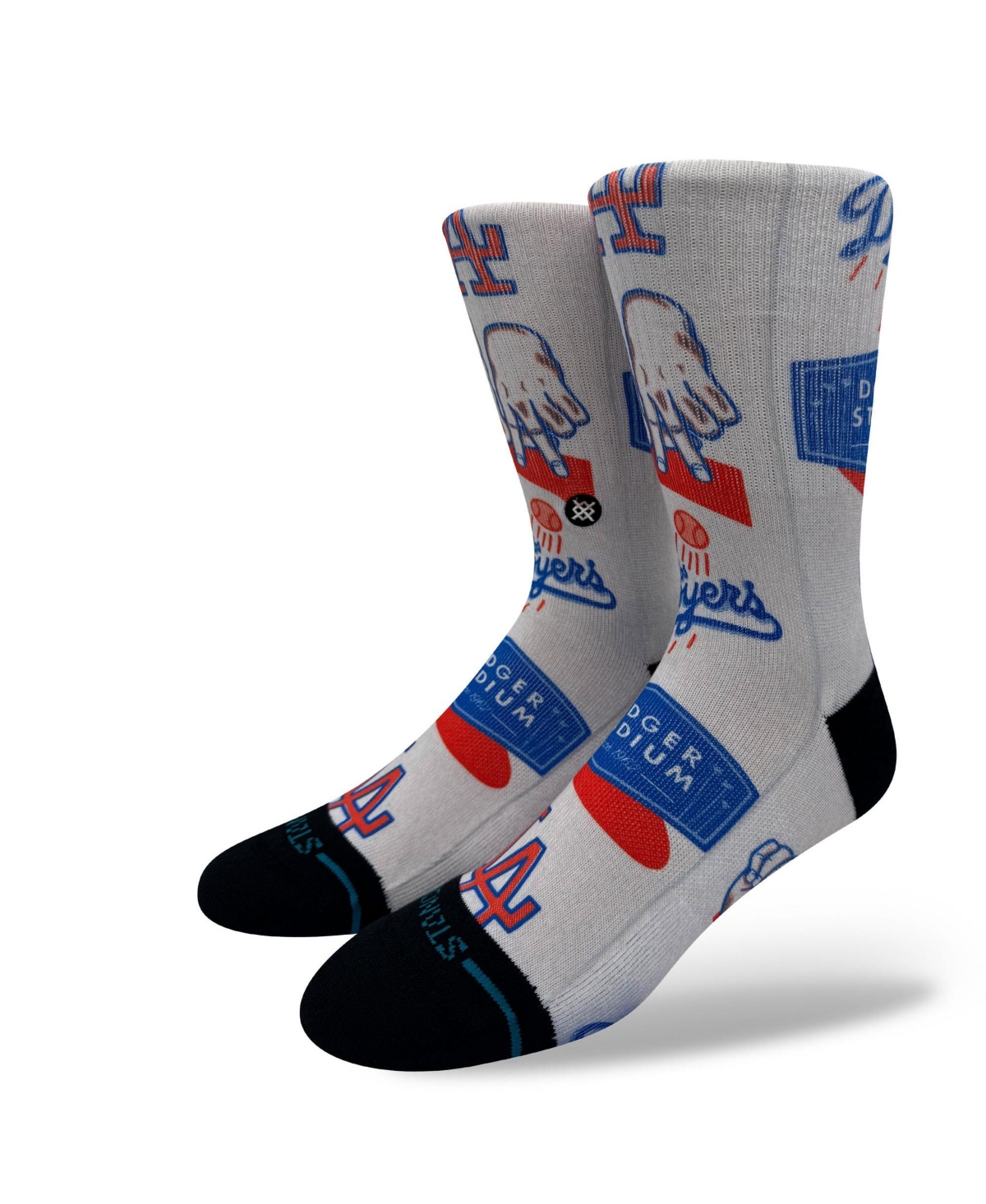 Stance Men's And Women's Los Angeles Dodgers Local Crew Socks In Gray
