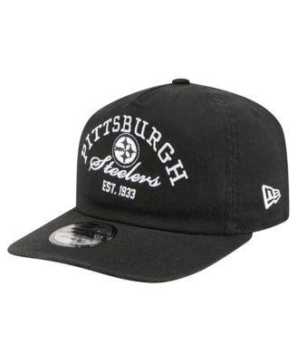 Men's Black Pittsburgh Steelers Stacked 19TWENTY Adjustable Hat