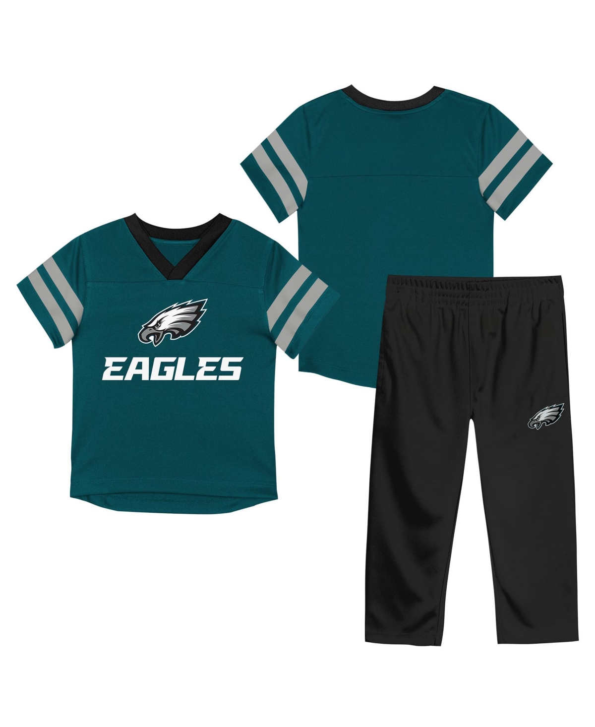 Outerstuff Babies' Toddler Midnight Green/black Philadelphia Eagles Red Zone Jersey Top Pants Set In Blue