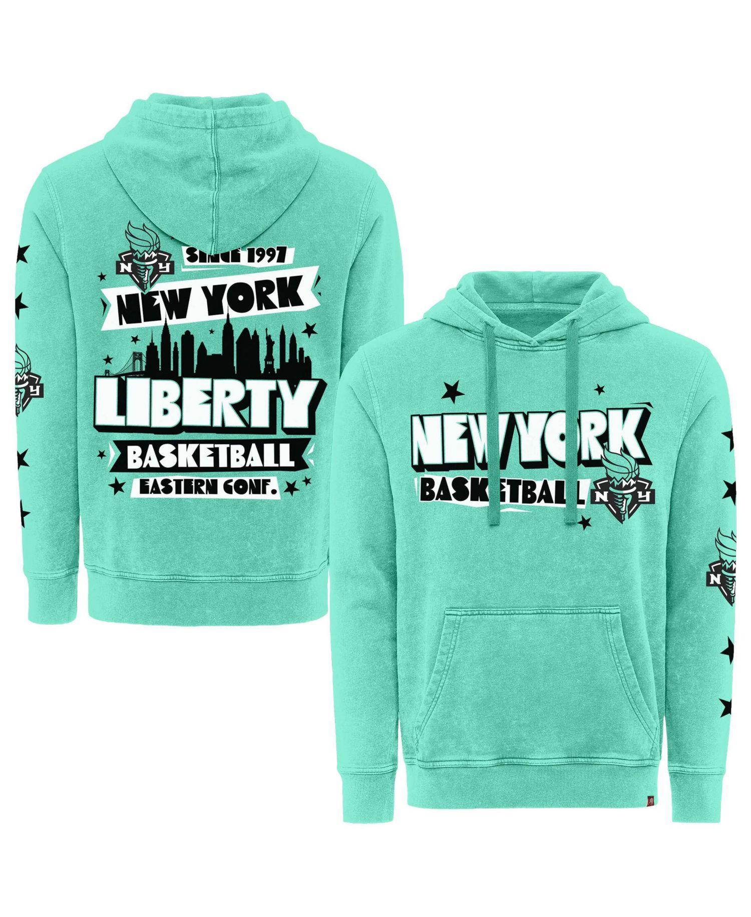 Men's and Women's Mint New York Liberty Mineral Wash Hoodie