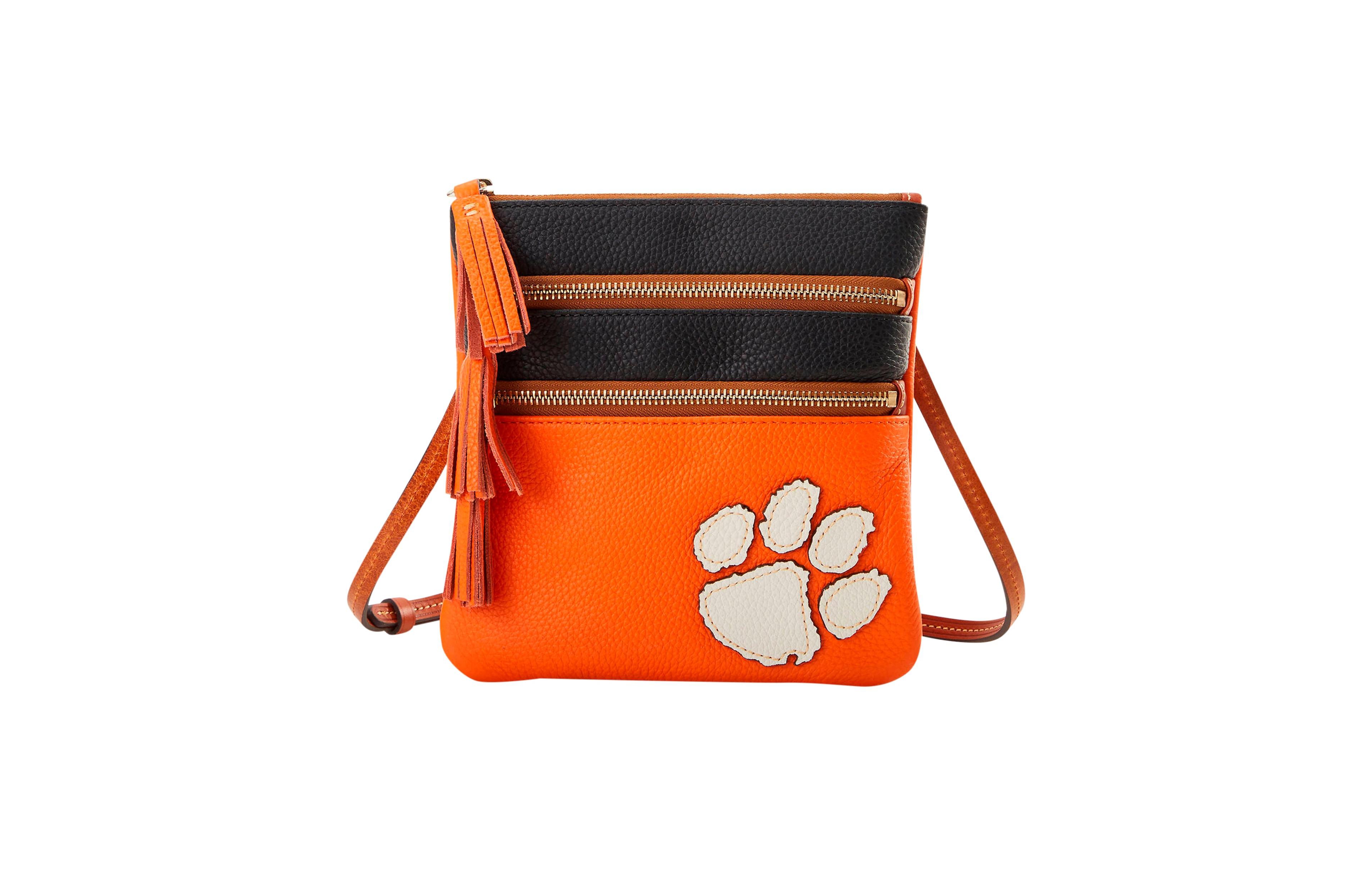 Dooney & Bourke Dooney Bourke Clemson Tigers Infield Triple Zip Crossbody Purse