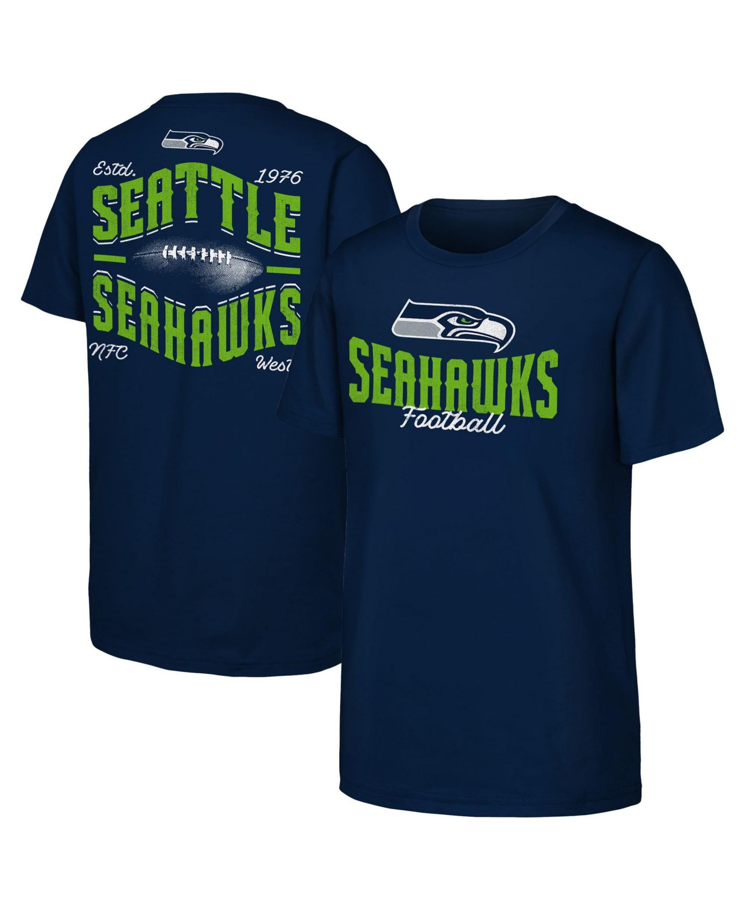 Big Boys and Girls College Navy Seattle Seahawks Top Pick T-Shirt