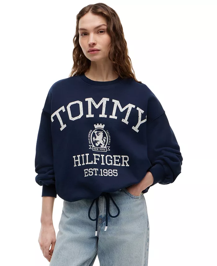 Women's Cotton-Blend Round Neck Sweatshirt