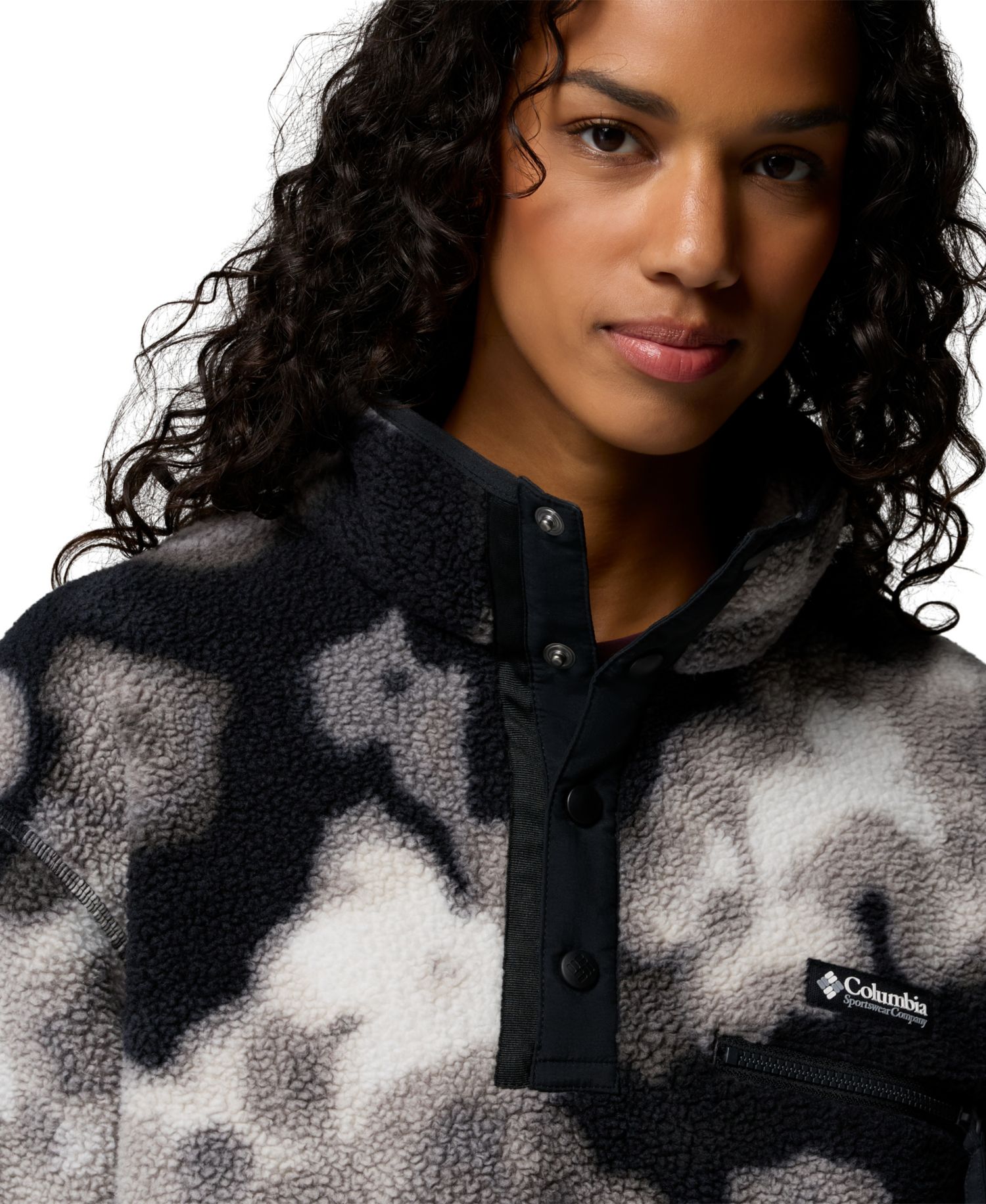 Women's Helvetia™ II Printed Cropped Half-Snap Fleece