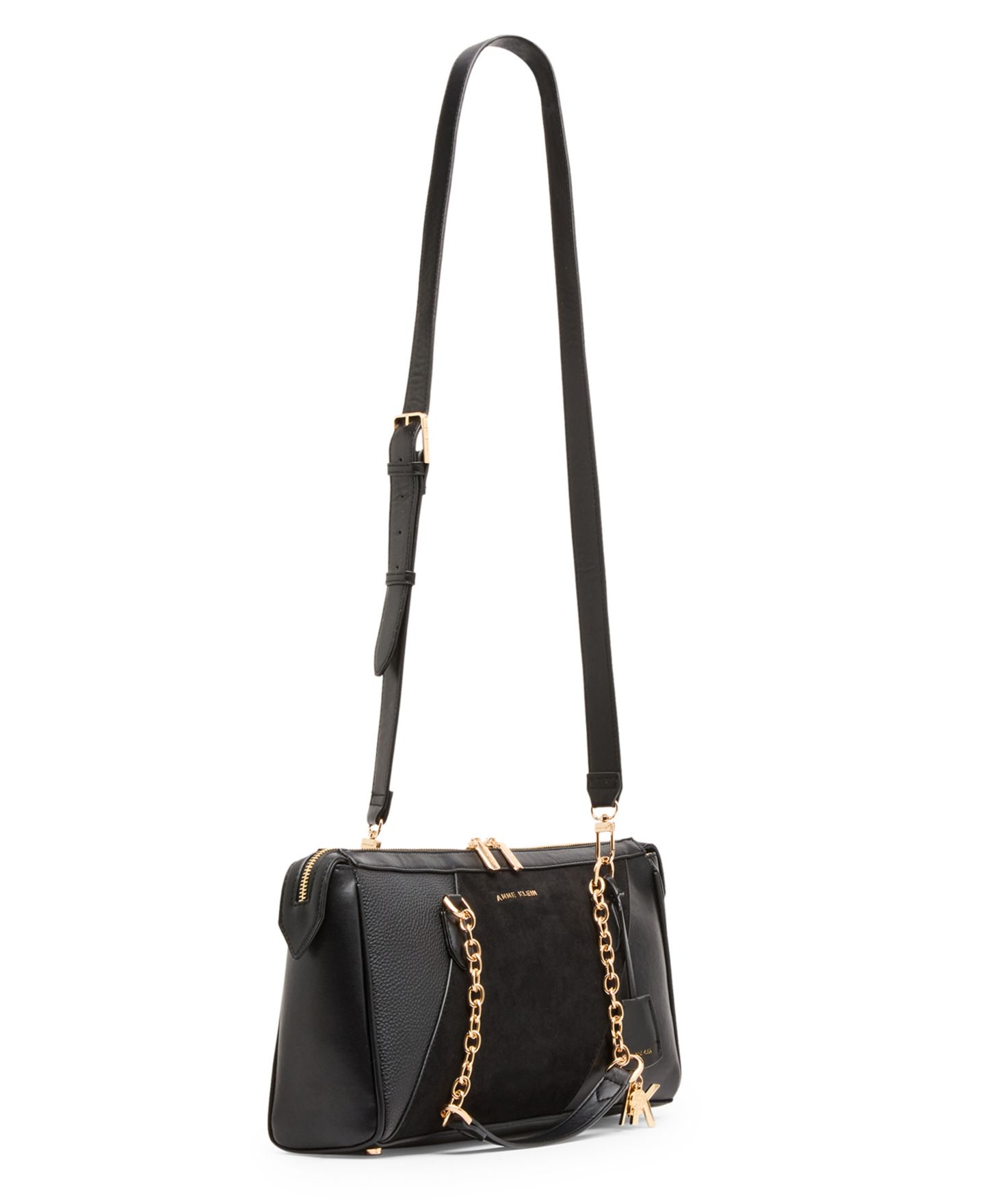 Женская сумка Anne Klein Convertible Strap Medium Satchel Handbag, цвет: Чёрный — фото 3