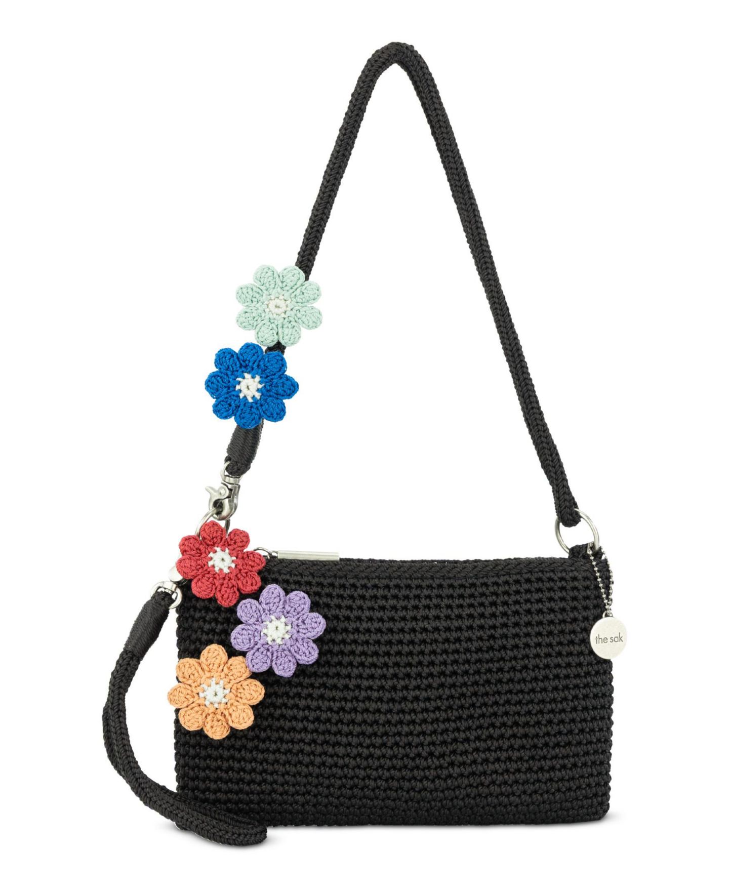 Женская сумка The Sak Convertible Crochet Vita Small Shoulder Handbag, цвет: Чёрный — фото 5