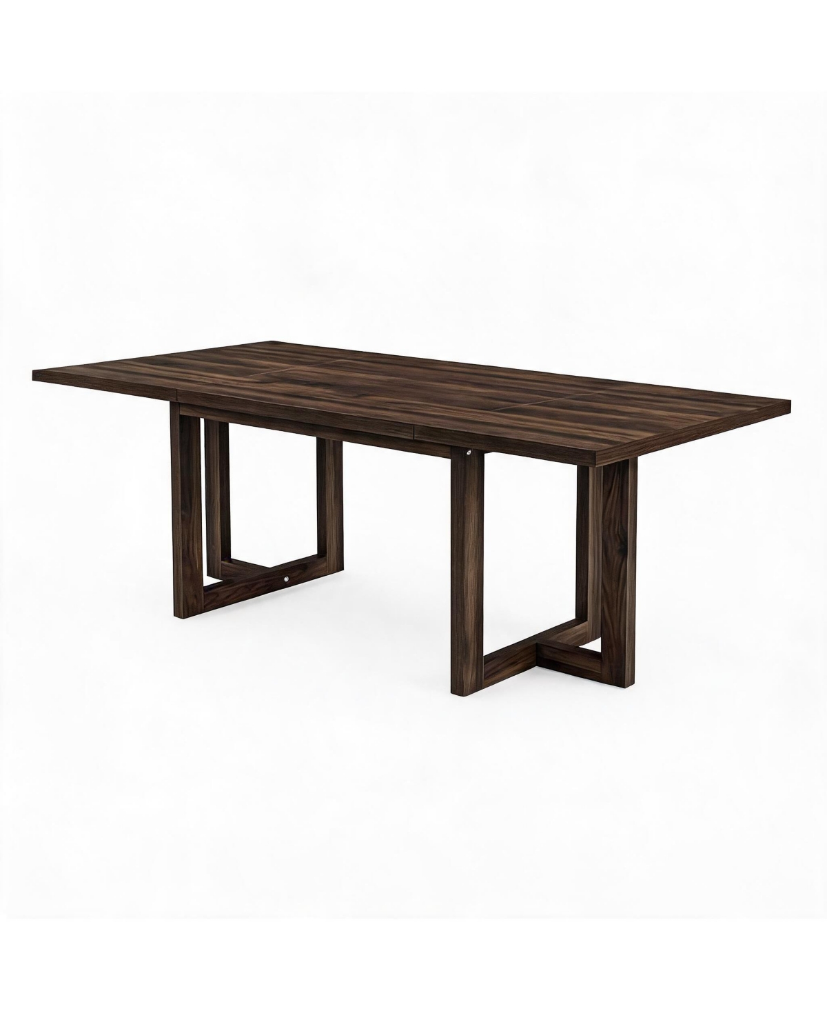 homfan 70.9" Dining Table with H-Shape Legs â Dinner Table for 6-8 People, Modern Wood Kitchen Table for Dining Room and Kitchen - Brown