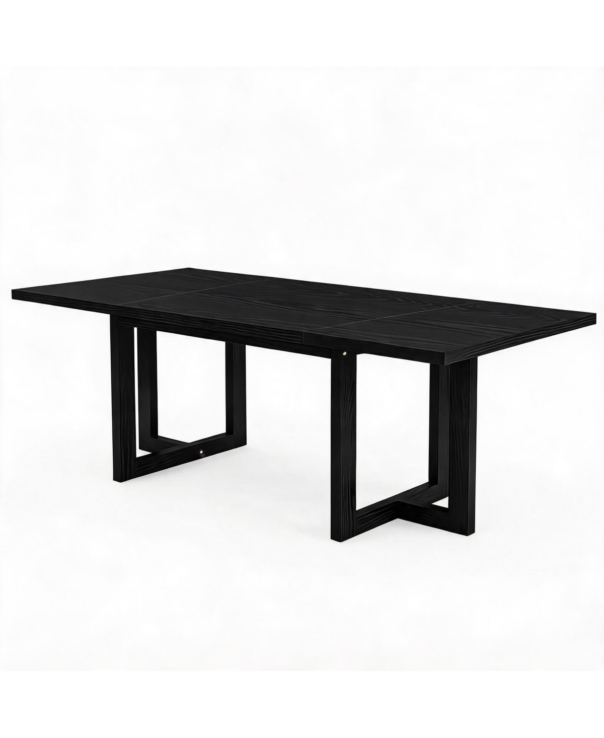 homfan 70.9" Dining Table with H-Shape Legs â Dinner Table for 6-8 People, Modern Wood Kitchen Table for Dining Room and Kitchen - Black