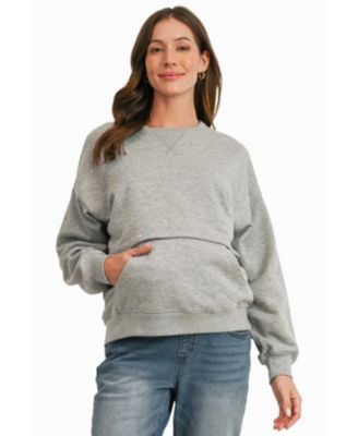 Maternity Nursing Drop-Shoulder Sweatshirt