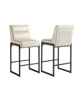 Set of 2 Modern Bar Stools for Kitchen Counter and Dining Area