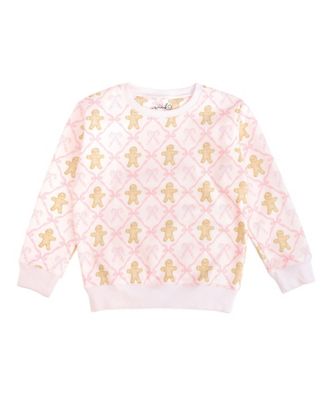 Girls' 4-16 Holiday Gingerbread Crewneck Sweatshirt