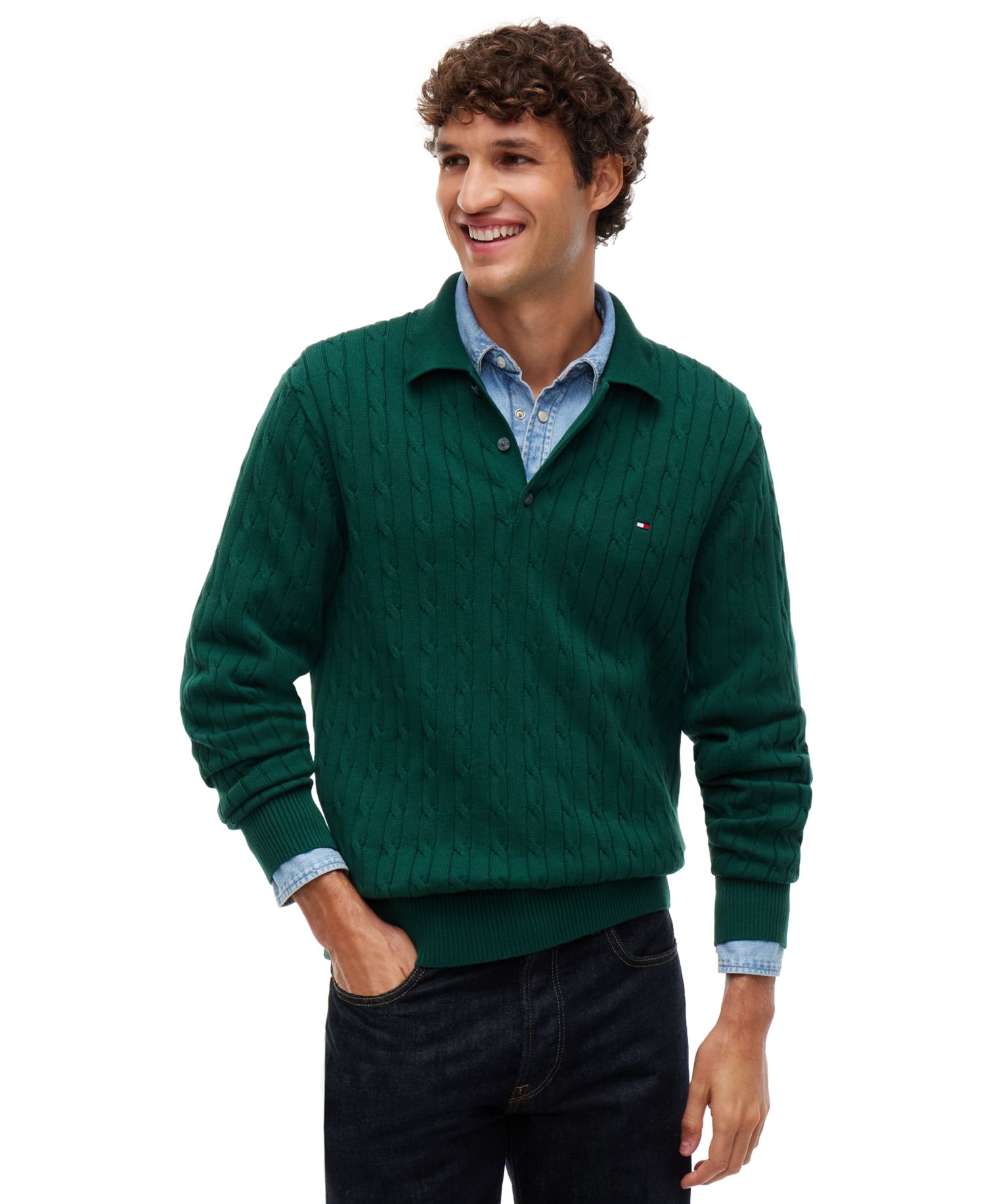 Men's Classic Cable-Knit Regular-Fit Sweater
