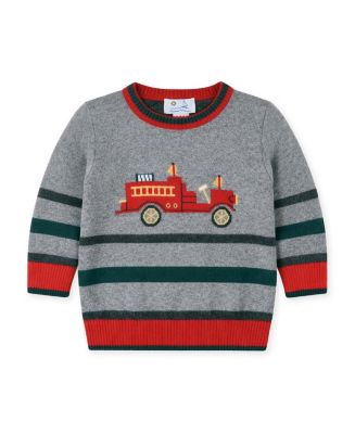Florence Eiseman Boys' 4-20 Long-Sleeve Jacquard Fire Truck Sweater ...