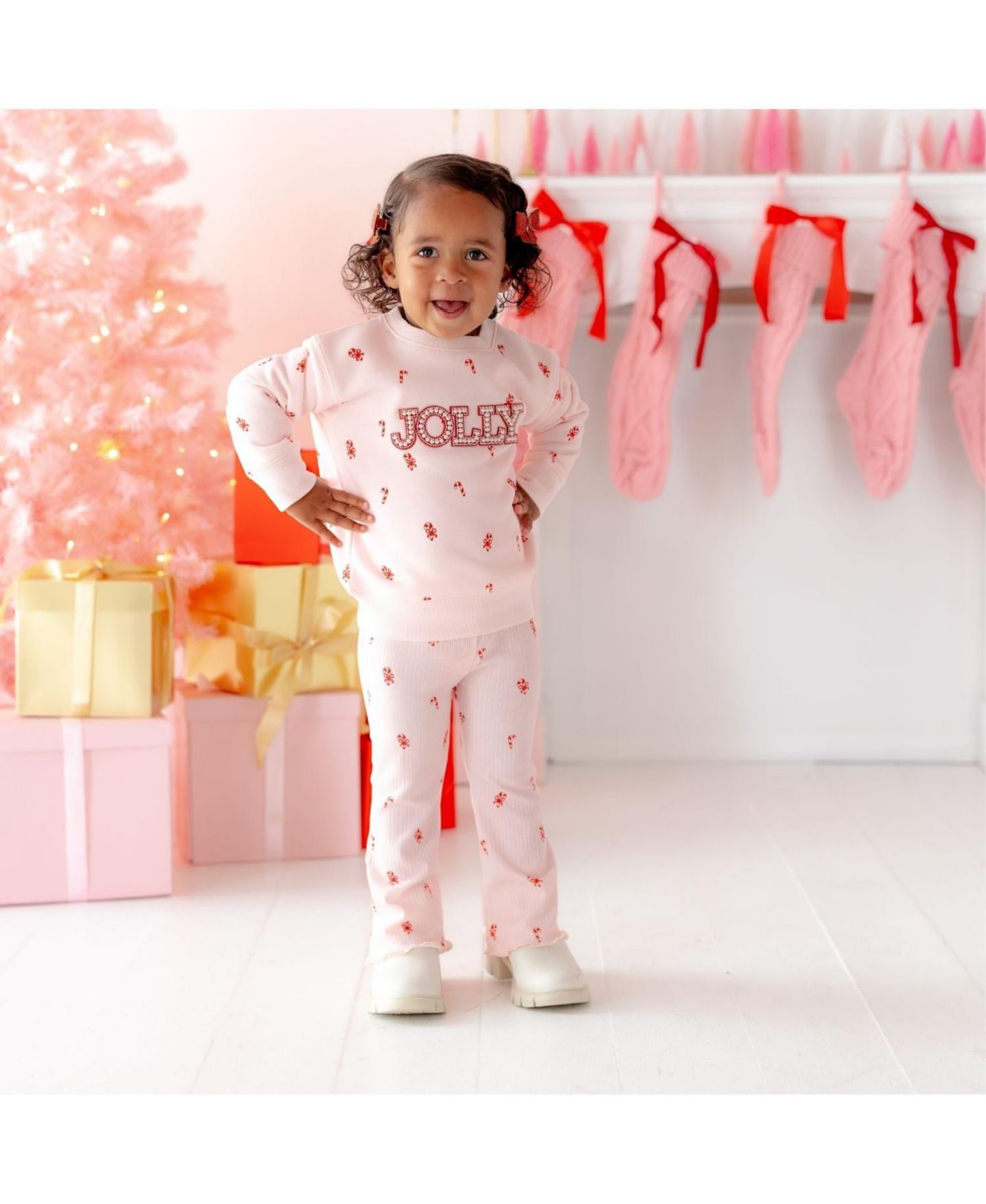 Детские расклешённые леггинсы Sweet Wink Candy Cane Lane для девочки, цвет: Розовый — фото 4